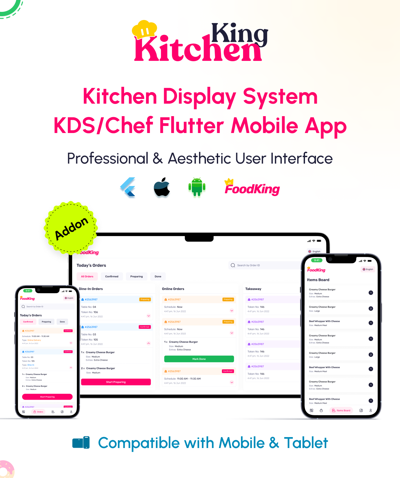 What's included with the FoodKing Kitchen app?